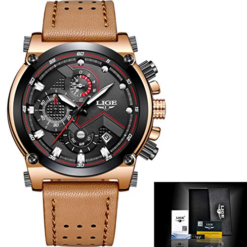 Montre pour des hommes actif impermeable du bureau aux sorties nocturnes