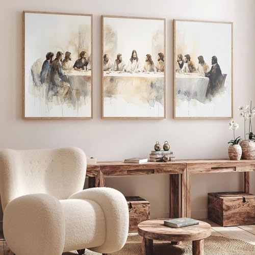 Christian Wall Art Set of 3 Religious Wall Decor Scripture Jesus ...