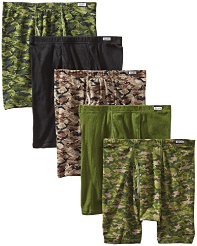 Hanes Men's 5-Pack Comfort Soft Boxer Briefs, Printed/Camo, Medium