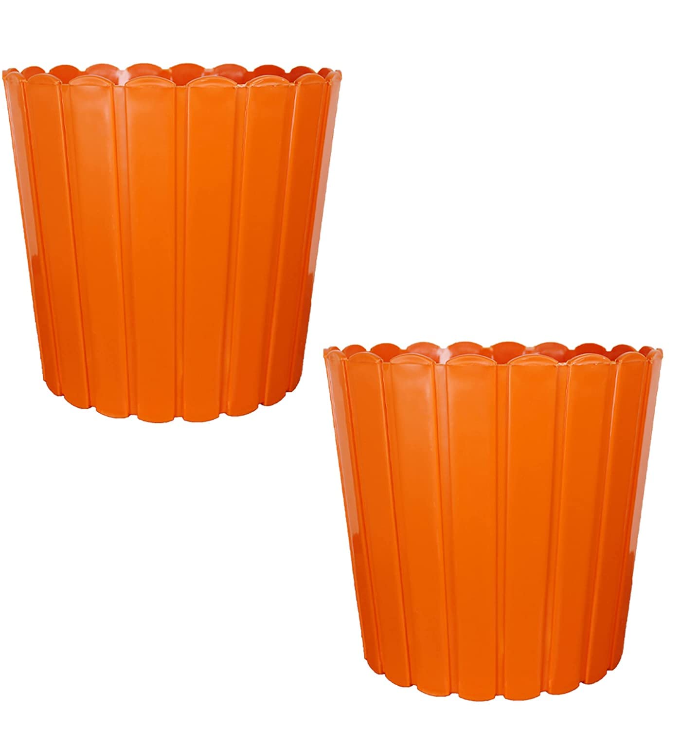 Decorative Design Round Shape Fancy Thai Pot | Set of 2 | Indoor and Outdoor | Best for Home, Office,Garden, Terrace, Balcony Decor Planters - 12 Inch(30.48cm)-Orange (B0CPT317NH) Amazon Price History, Amazon Price Tracker