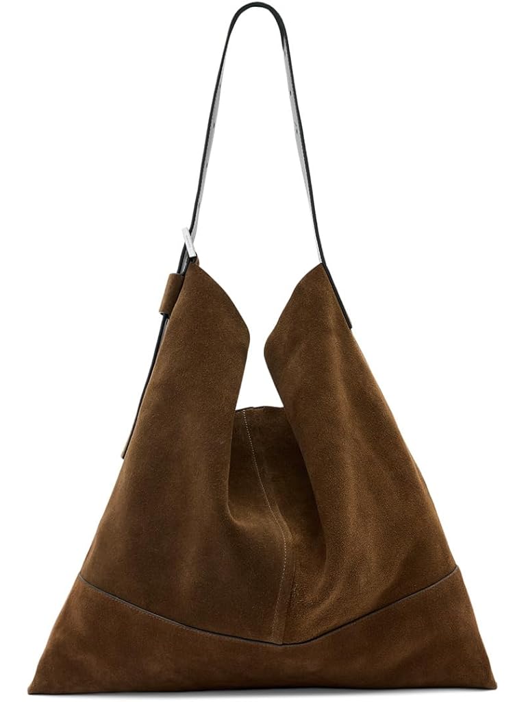 Brown AllSaints Asha Suede Shoulder