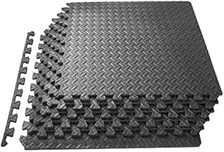 ProsourceFit Puzzle Exercise Mat, EVA Foam Interlocking Tiles, Protective Flooring for Gym Equipment and Cushion for Workouts, Grey
