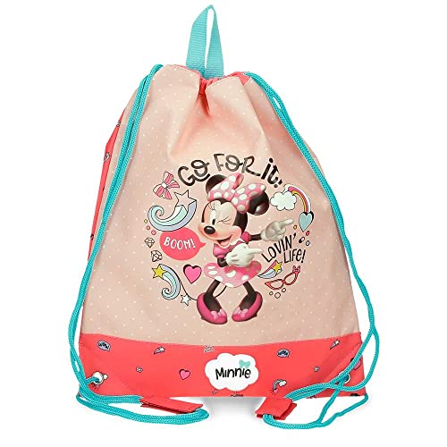 Disney Minnie Lovin Life Mochila Saco Multicolor 27X34 Cms Microfibra