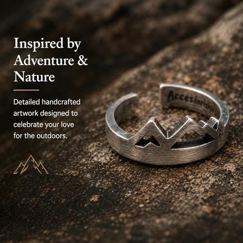 Anillo de montaña de peltre una joya de declaración que no se deforma 5