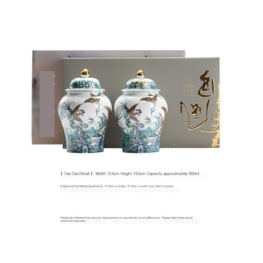 Contenitore per il tè in ceramica, barattolo per la conservazione del tè sfuso in ceramica, grande capacità, barattolo sigillato, contenitore per la conservazione della cucina di casa, set da tè cin