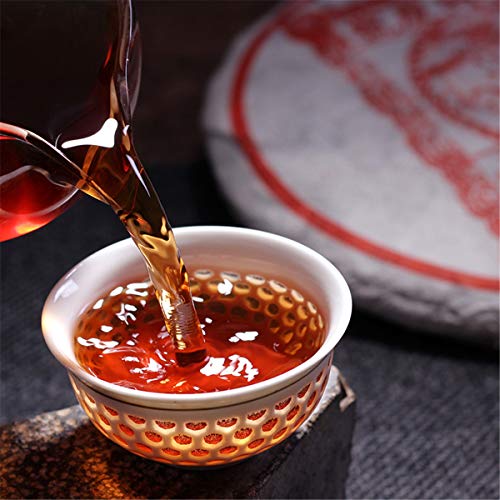357g (0.787LB Tea Pu'er Tea Ripe Old Tea Puer Yunnan Purple Yunnan Tong Qing Hao Tea Pu'er Tea Black Horked Pu-erh Tea Pu Erh Tea Chinese Tea Healthy Puerh Tea Red Tea Green Good Good Shu Cha - Imagen 8