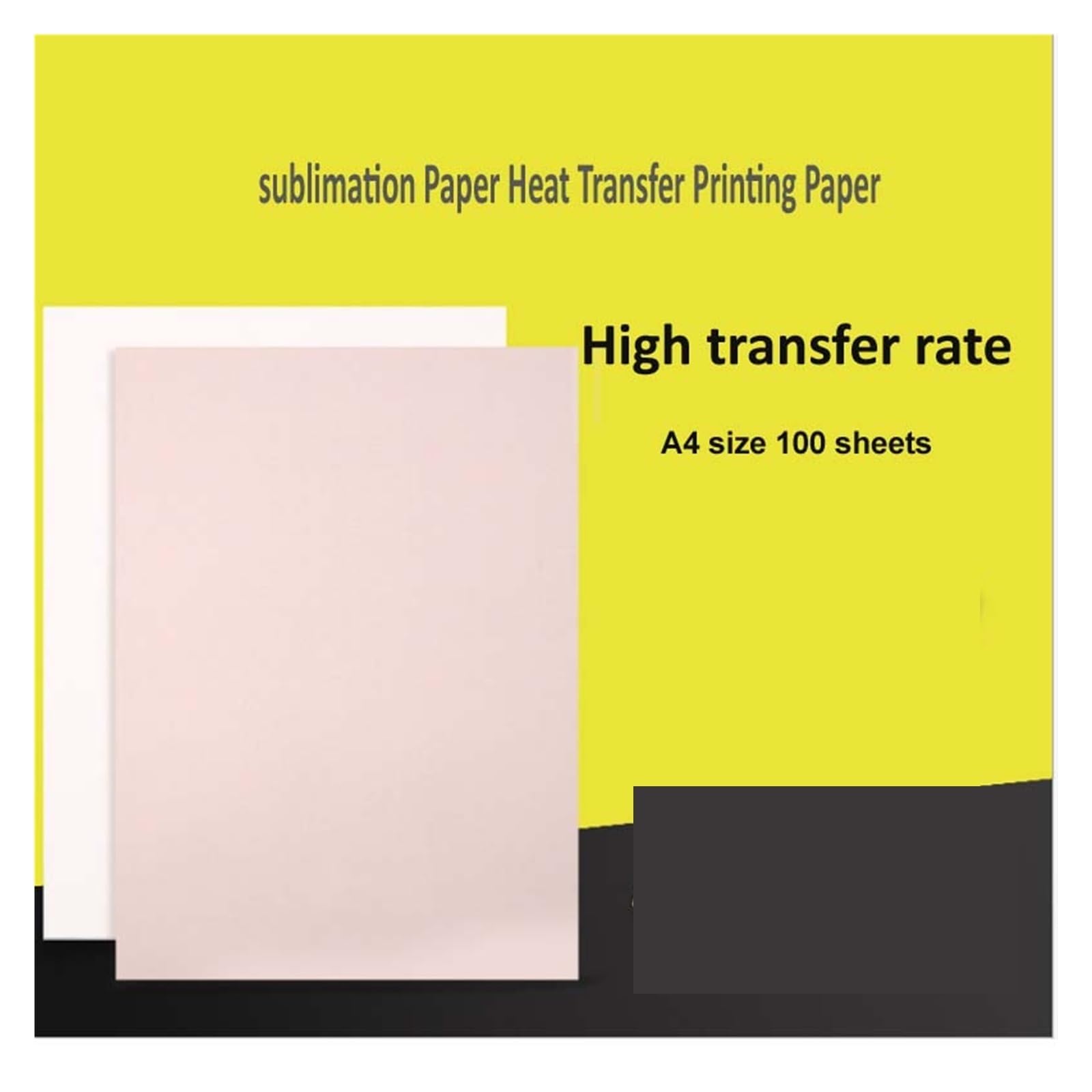 DAVBIR 100 arkuszy A4 sublimacyjny papier termotransferowy do koszulki poliestrowo-bawełnianej poduszki tkaniny tkaniny etui na telefony projekt nadruku perfection (Color : 2pack A4 100sheets)