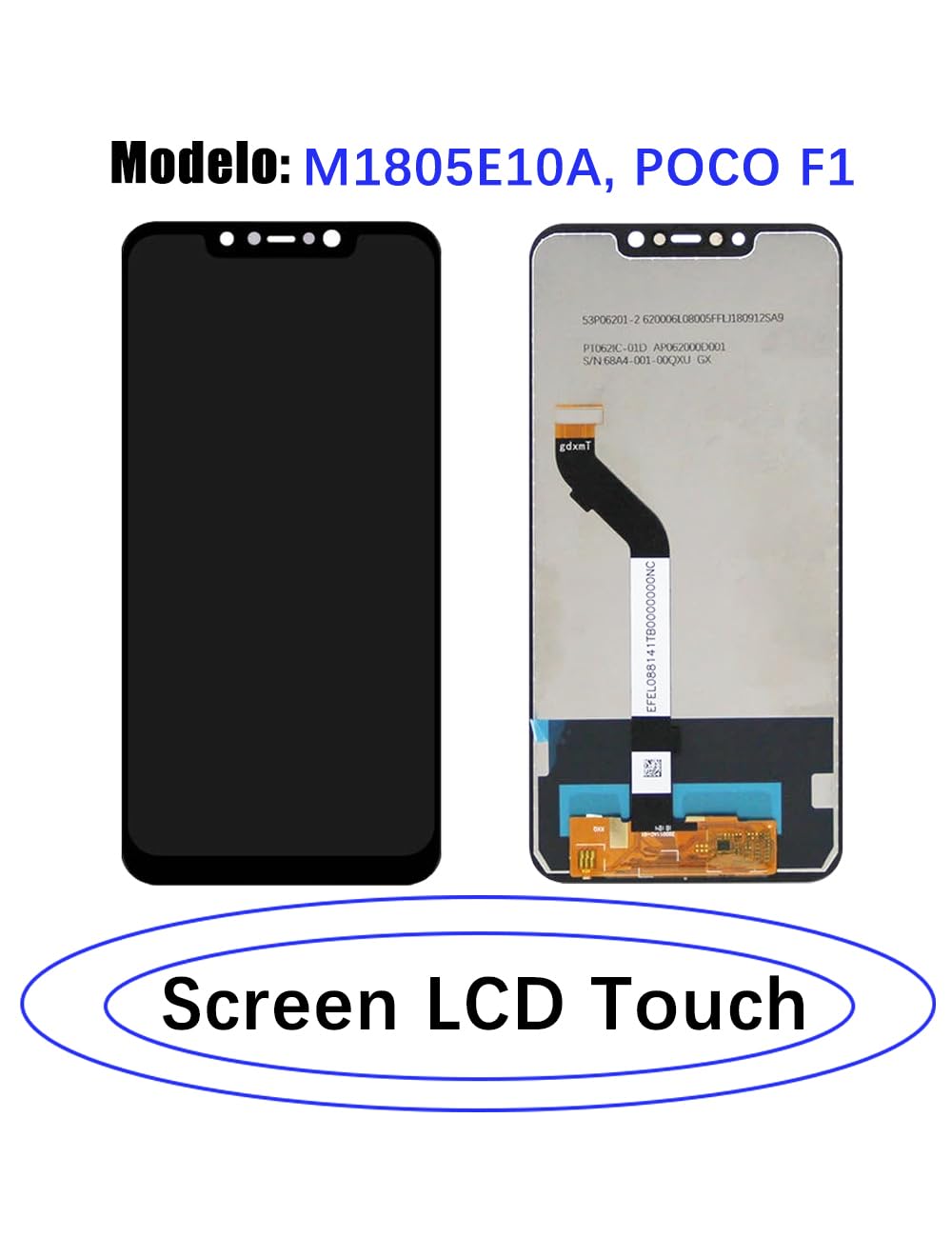 Pantalla original de repuesto para Xiaomi Poco F1, pantalla LCD M1805E10A Poco F1, pantalla LCD, digitalizador táctil, kit de piezas de reparación