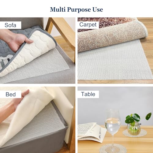 Bekeify 200 x 200 CM Rug Gripper Anti Slip Rug Underlay 6.6 x 6.6 Feet Non Slip Grip Matting PVC Cuttable Carpet Liner Pad for Area Rugs Under Carpet Anti Skid Mat for Laminate Wooden Hard Floors - Image 6