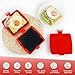 Microwave Toastie Sandwich Maker, Silicone Micro Toasties Sandwich Maker with Removable Non-Stick Grill Plates, Cookware Toaster Baking Tray, Easy Cooking for Crispy Sandwiches,Paninis,Fried Eggs,Red