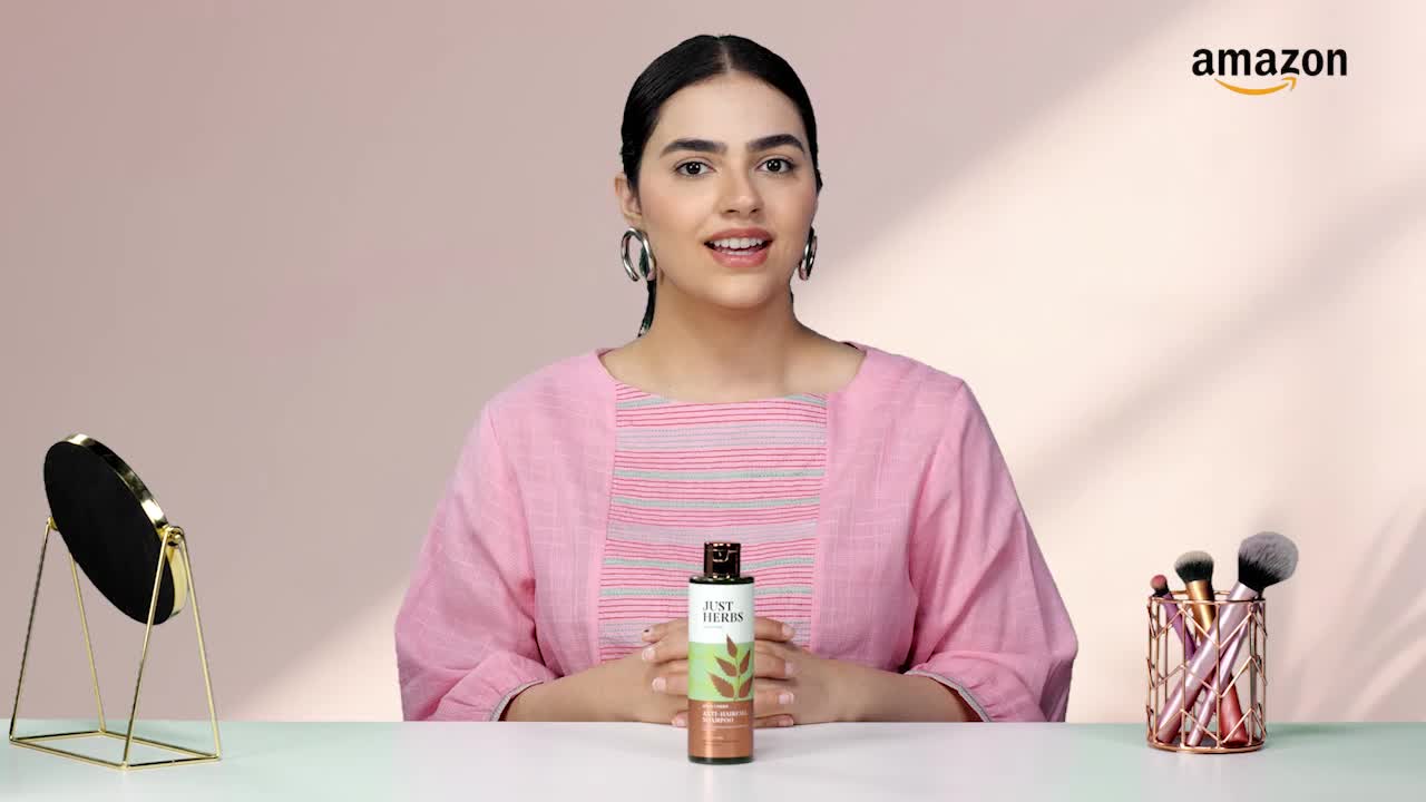 Image of Just Herbs 8 in 1 Root Nourishing Amla Neem Hair Fall Control Shampoo For Men & Women - Suitable For Oily Hair Scalp, Sulphate & Paraben Free 200 ml