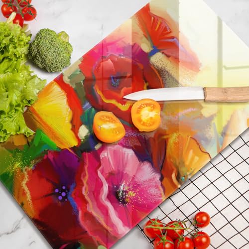Plaque induction protection 30x52cm Wallfluent protège-plaque fleurs - 5