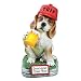 TGIF Funny Dog Garden Statue Outdoor Decoration with Solar Lighted Beer Mug