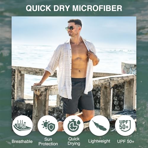 Kanu Surf Men's Havana Swim Trunks (Regular & Extended Sizes)2