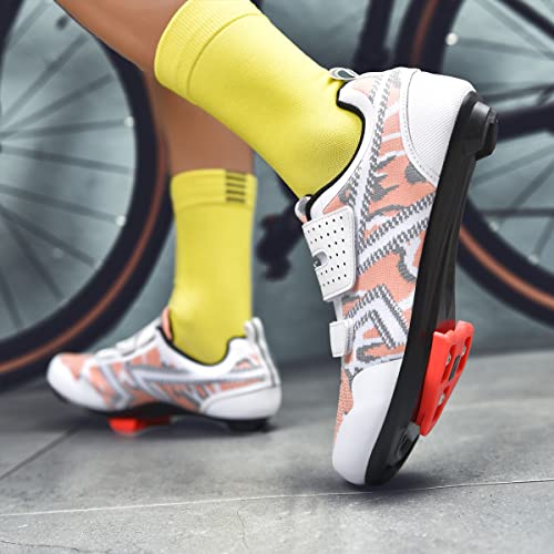 Image of Unisex Cycling Shoes Compatible with Peloton Indoor Riding Road Bicycle with Delta Cleats Outdoor Pedal Bike Shoes