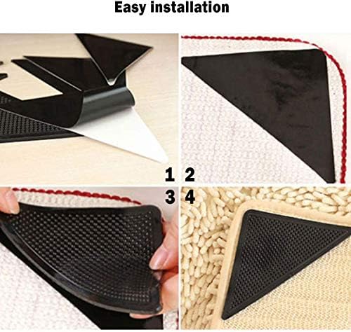 Grippers for Mats on Carpet,Grippers for Mats on Carpet grippers for Rugs on Top of Carpet Corner Rug Grippers for Hardwood Floors Furniture Electrical 24 Pcs
