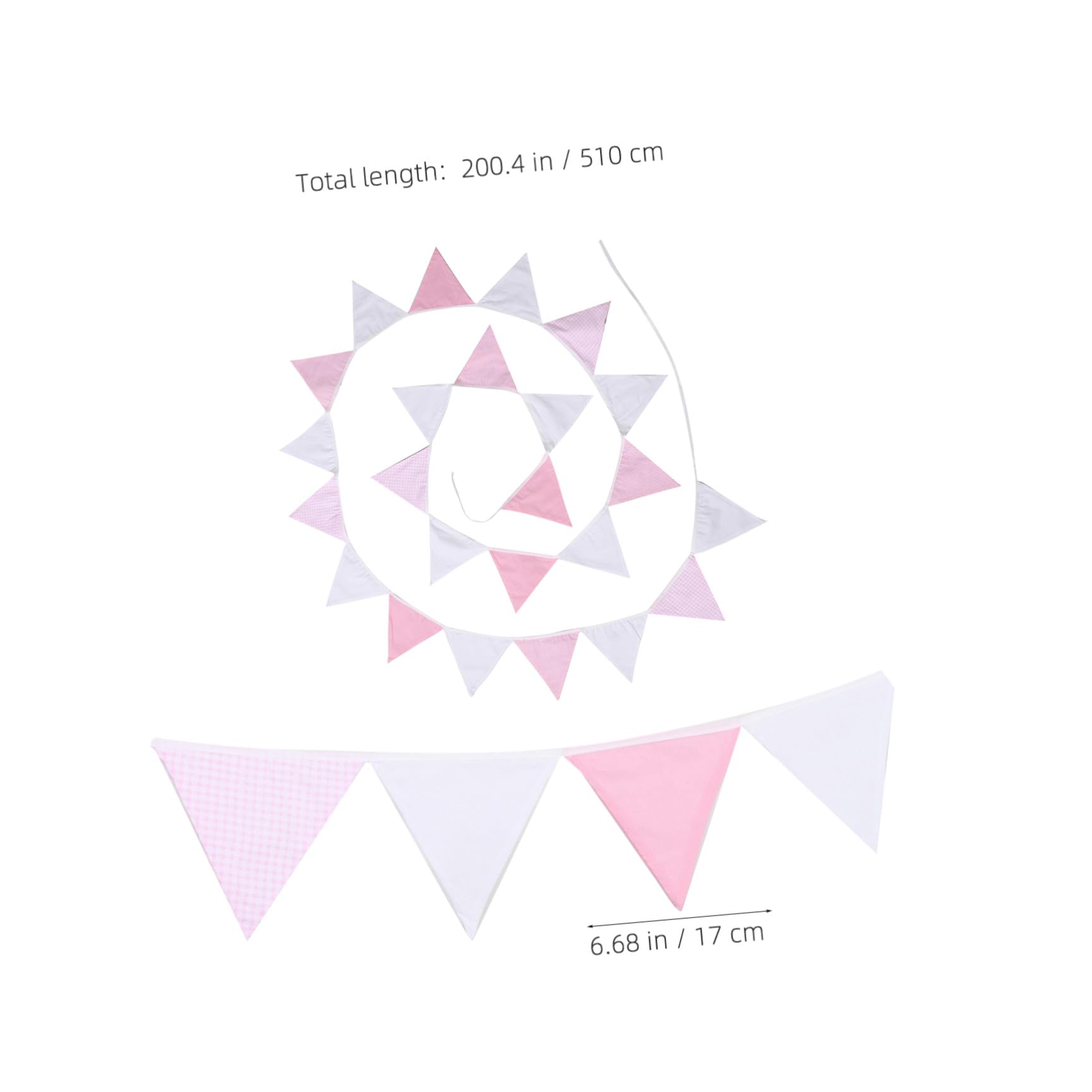 2 Piezas Banderines Triangulares de Algodón Diseño Versátil y Elegante Reutilizables para de Fiestas Infantiles y Cumpleaños