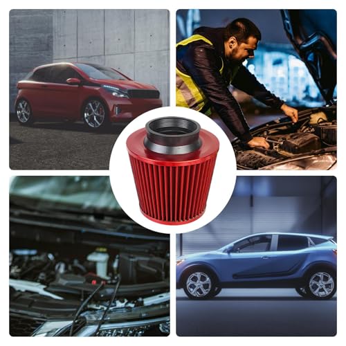 Filtre à air conique pour voiture 76 mm haute performance haut débit