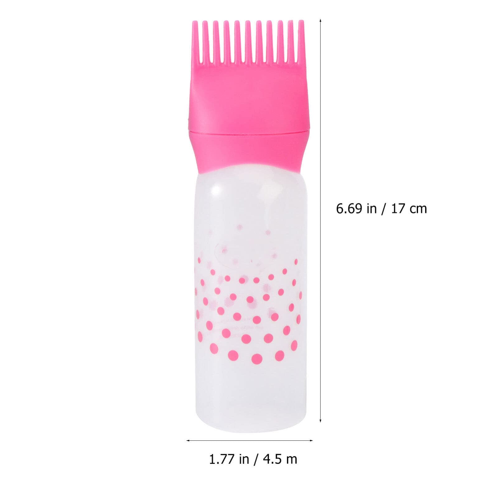Ipetboom Root Comb Applicator Bottle: 3pcs Hair Oil Applicator Hair Dye Applicator Bottle Plastic Squeeze Bottle Applicator Brush with Graduated Scale, Black Rosy Blue