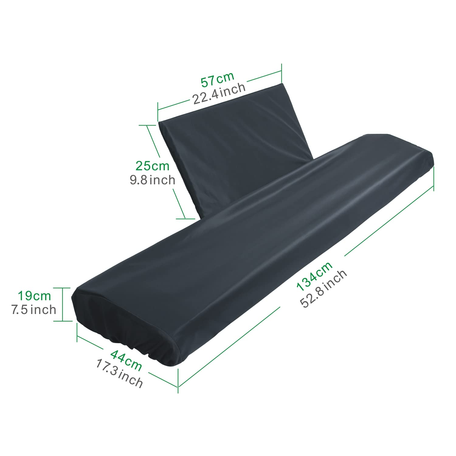 Housse anti-poussière pour clavier de piano 88 touches, housse de piano électronique, housse de clavier de piano électrique, housse de piano anti-poussière et lavable pour,