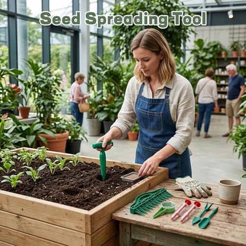 Juego de 8 piezas para plantar semillas con herramientas multifuncionales miniatura 4