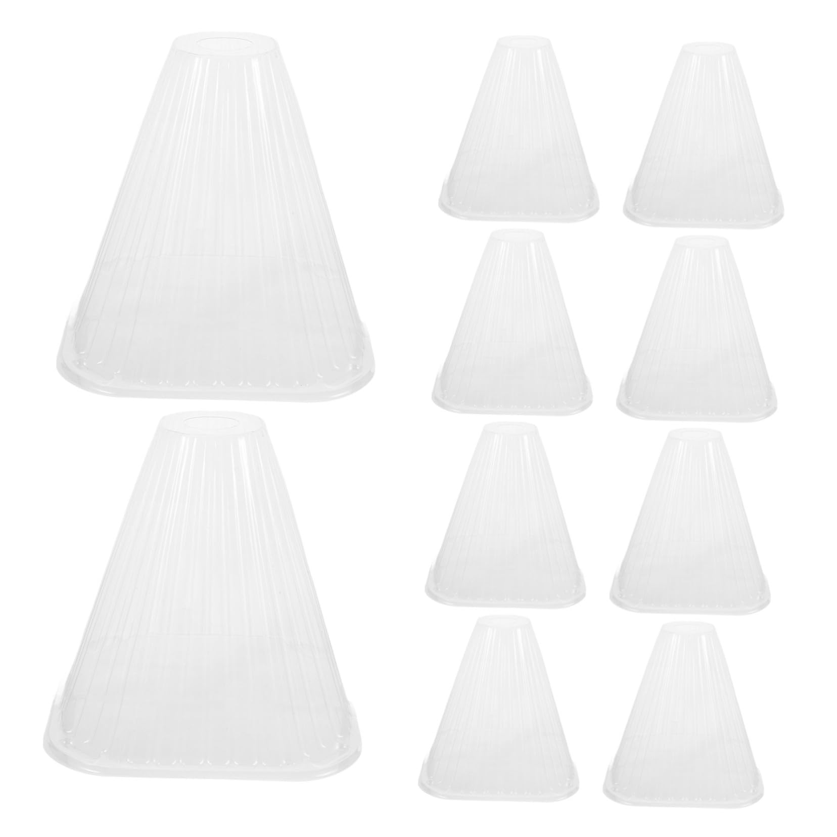 Cloches Coniques pour Protection des Semis en Pet Lot de 10 Protège Légumes et Fleurs Facile à Installer, pour Jardinage Intérieur et Extérieur