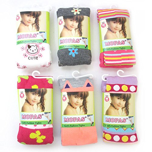 6 Pc Girls Pantyhose Stockings Stretch Ballet Socks Children Pants Kids Tights