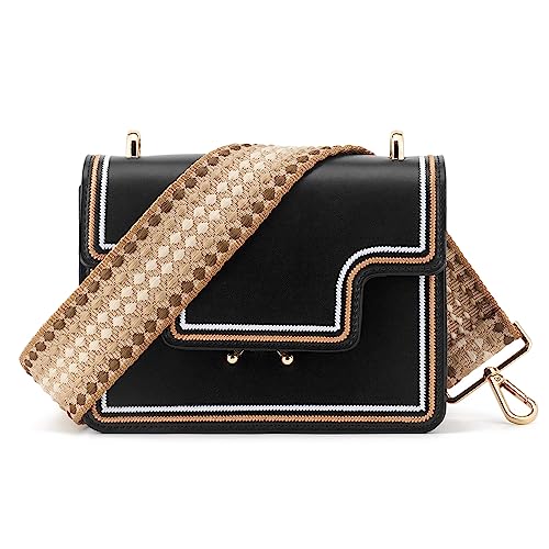 Image of Wide Shoulder Strap Adjustable Replacement Belt Guitar Style Crossbody Bag Handbag Strap Multicolor Canvas Straps(Wide:2in)(Color29)