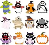24 Stück Halloween Haftnotizen,Haftnotizen Kinder,480 Blatt Kleine Haftnotizen mit Halloween Motiv,Haftnotizen Lustig,Notizblöcke Kinder,Selbstklebende Halloween Notizen,für Schulbüro Planerinnerungen