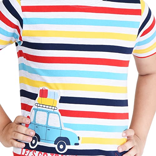 Image of Clothe Funn Boys Printed Cotton Half Sleeves T-Shirt & Shorts Set