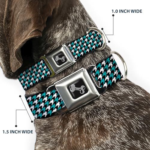 Collier de chien réglable 9-38cm Buckle Down imprimé noir et blanc pour chiots - 3