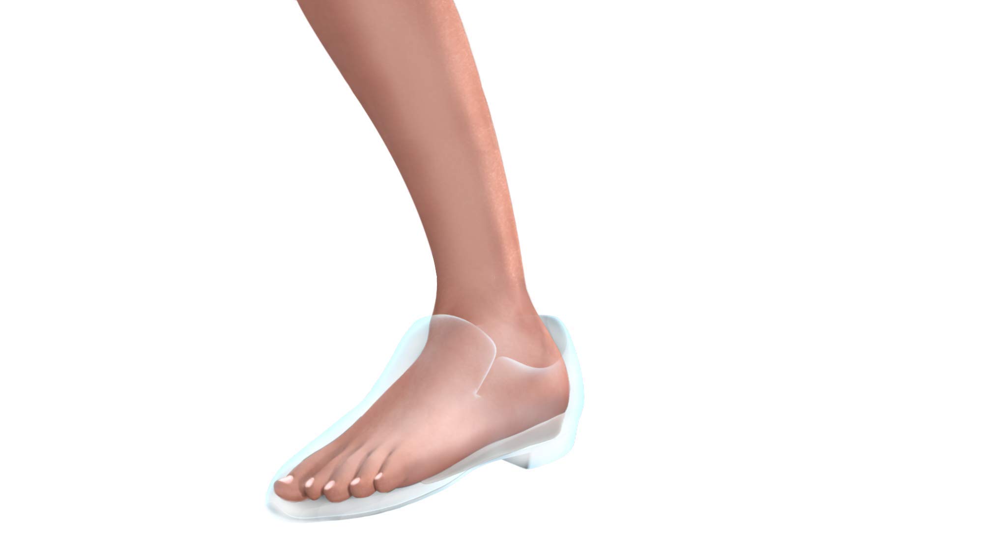 TYNOROA Wedge Insoles, White, Medium, Pack of 2