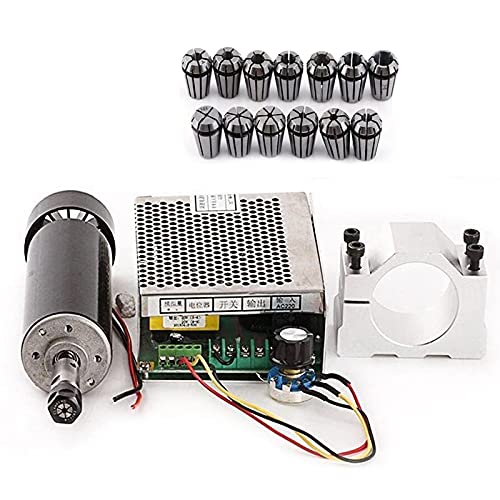 Black Friday Clearance CNC 500W Spindle Motor 0.5kw Air Cooled Milling Spindle Motor 110V MACH3 Speed Power Converter with 52mm Clamp and 13pcs ER11 Collet for DIY Engraving Engraver Machine by TopDirect Product Deal CNC 500W Spindle Motor 0.5kw Air Cooled Milling Spindle Motor 110V MACH3 Speed Power Converter with 52mm Clamp and 13pcs ER11 Collet for DIY Engraving Engraver Machine by TopDirect