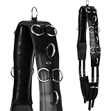 Heinick-Reitsport anatomisch geformter flexibeler Qualitäts Leder Longiergurt ~ Schwarz