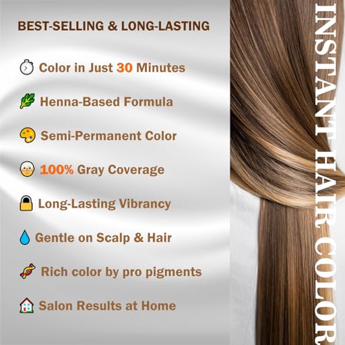 Color en polvo para cabello henna, negro natural miniatura 4