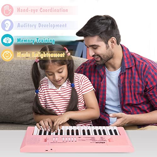 M SANMERSEN Kids Piano Keyboard, Multifunctional 37 Keys Music Piano Keyboard for Kids Portable Piano Electronic Keyboard Educational Piano Toy Birthday for Kids Girls Over 3 Years 6 51ZAlM9+mTL. AC
