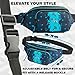 Minecraft Boys Fashion Waist Pack with Adjustable Strap, Creeper Travel Bag - Gamer Gifts (Blue)