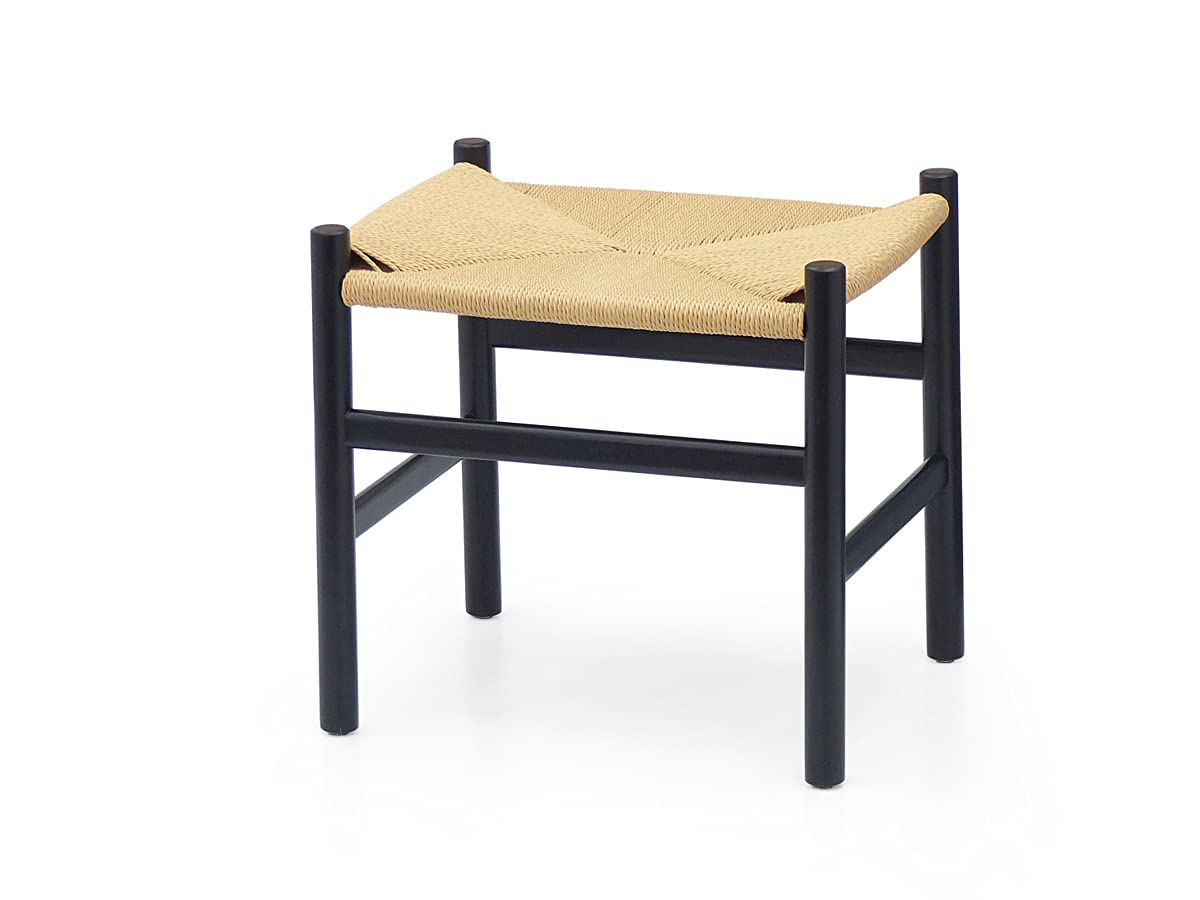 リプロダクト品】ハンス・J・ウェグナー木製スツール ブラック CH53