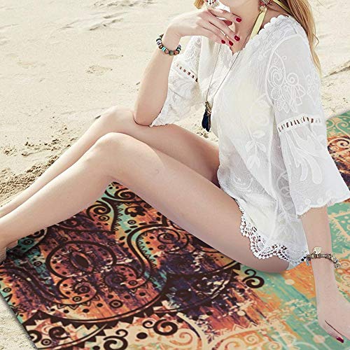 GeeRic Wandteppich Mandala wandtuch Wandbehang Indien Bohemian Picknick Tagesdecke Sandtuch Tapisserie Yoga psychedelisch Deko Tuch Tapestry groß Tischdecke 150 x 230cm