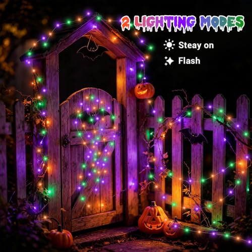 YEGUO Halloween Fairy String Lights, 6 Pack Each 16ft 50 LED Battery... - Image 5