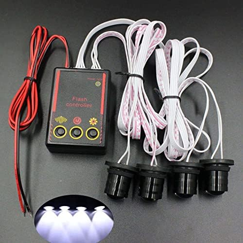 CISUNG Car Truck 4W Strobe Emergency Warning Flash Eagle Eye Light Headlight White