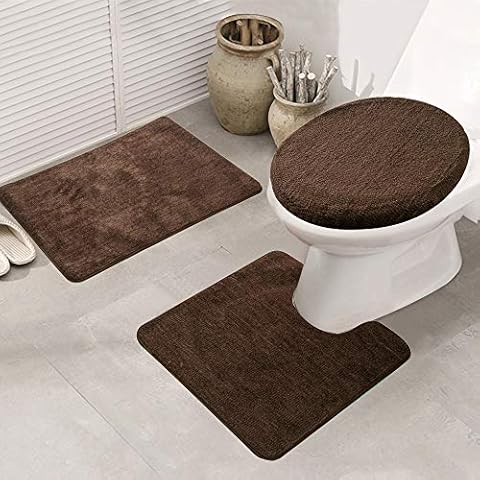 MIFXIN 3 Piece Bathroom Rug Set Cover