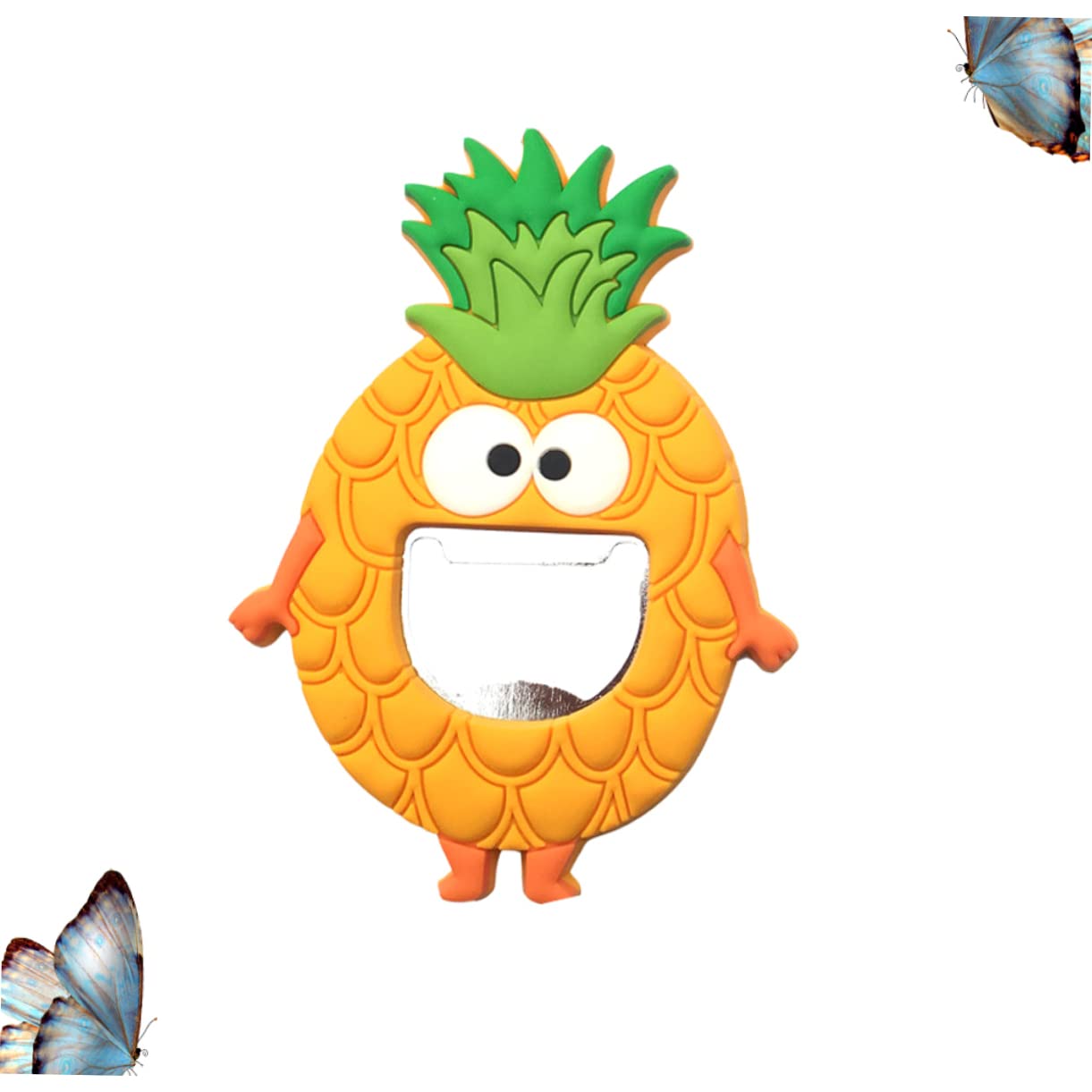 1pièce Autocollant Magnétique Frigo Forme De Ananas avec Ouvre-Bouteille Intégré Décoration Créative pour Cuisine Et Bureau Souvenir De Hawaii