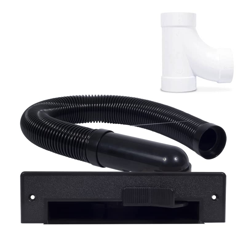 Générique Kit Ramasse Miettes Complet (3 Couleurs) pour Aspirateur Centralisé - Compatibles Toutes Marques Aspiration Centralisé - Garantie 2 Ans (Noir)