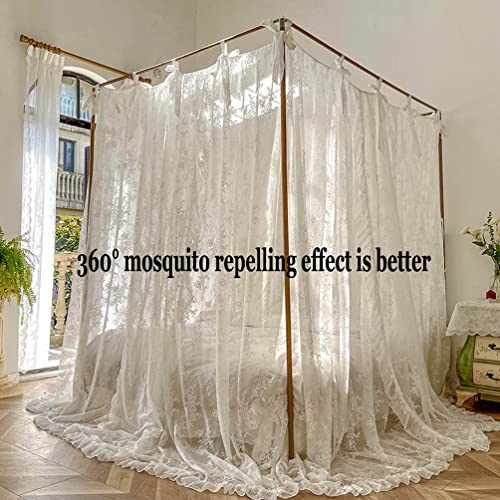 Mosquitera con dosel de encaje para crear un dormitorio de princesa 4