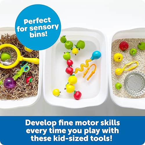Learning Resources Helping Hands Fine Motor Tool Set Toy - 4 Pieces, Ages 3+ Fine Motor and Sensory Play Toys, Toddler Tweezers, Sensory Bin Toys - Image 5