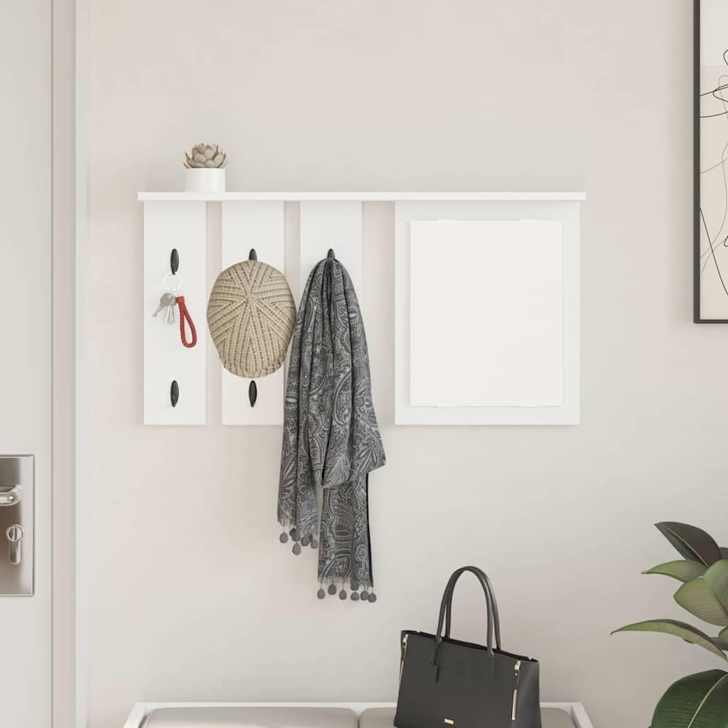 Porte-manteau mural blanc 85 x 10 x 45 cm