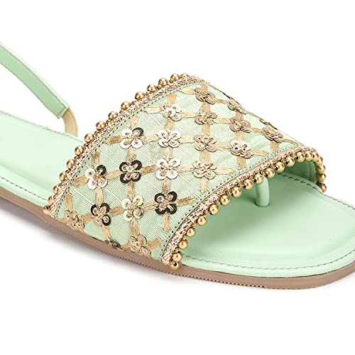 Image of Marc Loire Women Soft Comfortable Embellished Flats