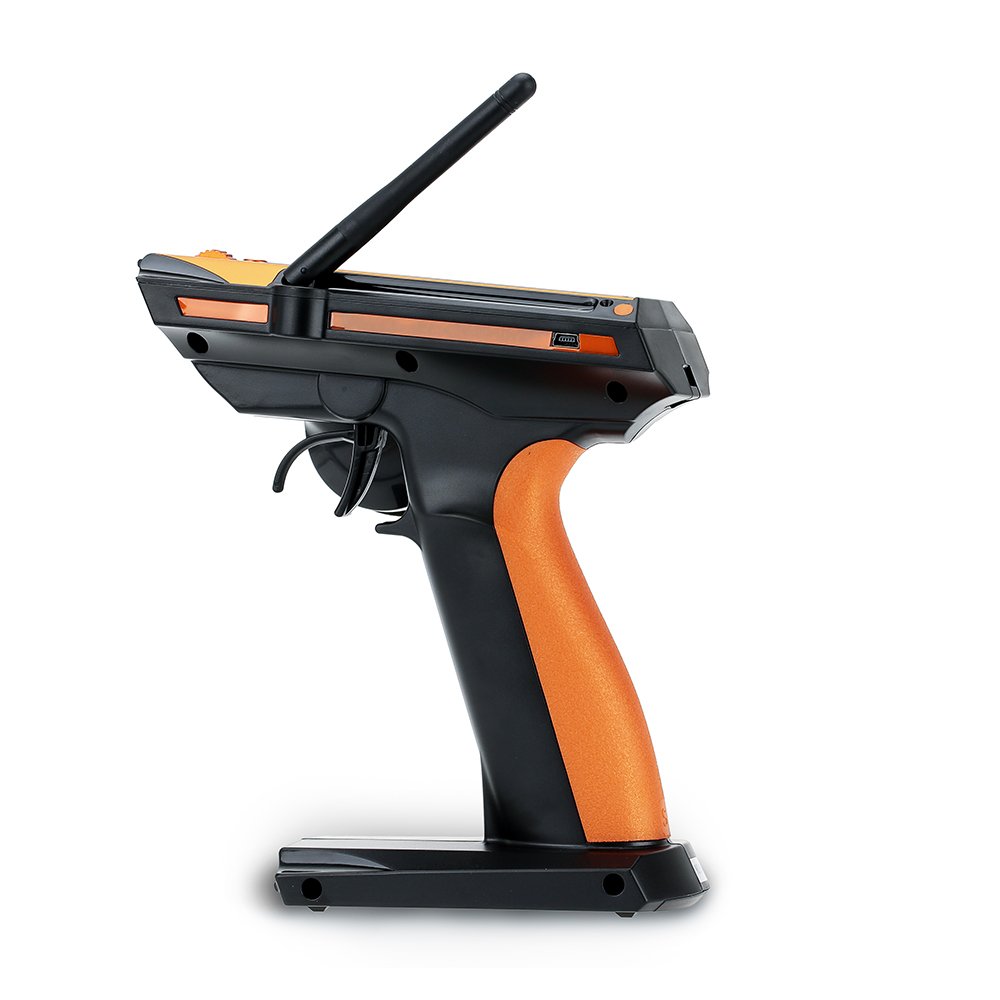 Goolsky Flysky FS-GT3C Transmisor 2.4Ghz 3CH AFHDS Salto de Frecuencia Automático Sistema Digital & FS-GR3E Receptor 3CH 2.4Ghz para RC Barco Coche