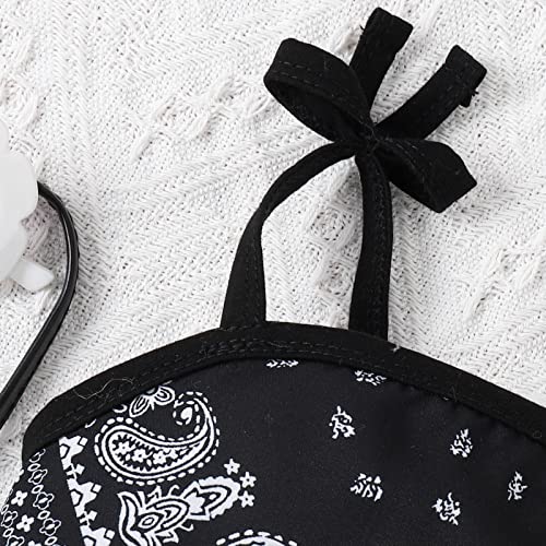 Conjunto de duas peças para crianças de verão para meninas, sem mangas, estampas, shorts e shorts (p